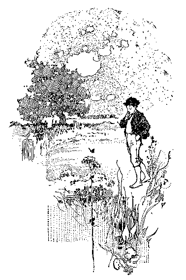 During the next two hours the boy wandered on the prairie.
