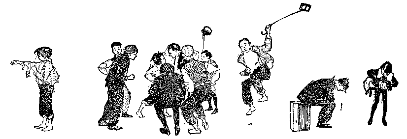 ... fought boys who were three classes above him ... whipped groups of boys of assorted sizes.