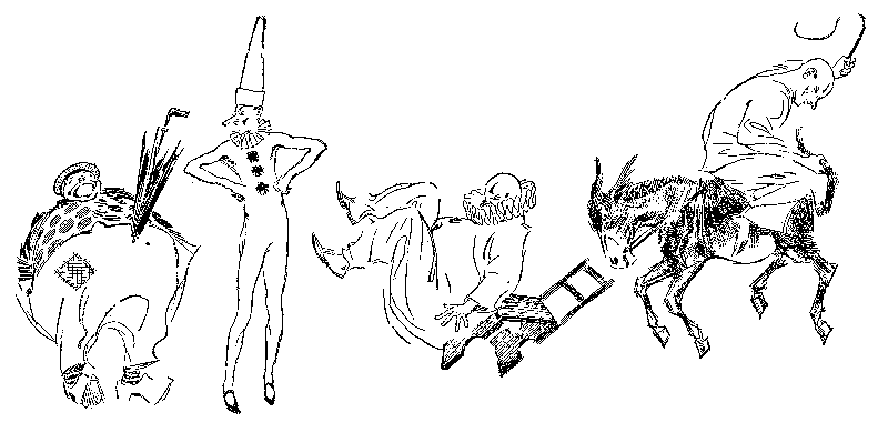 8 Funny Clowns—count them 8 (right)