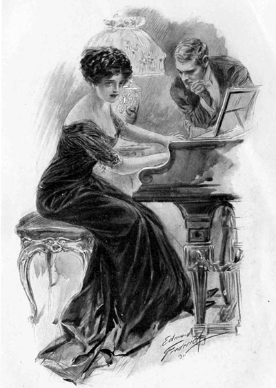 "The whole expression of her face changed as he came and leaned upon the piano."