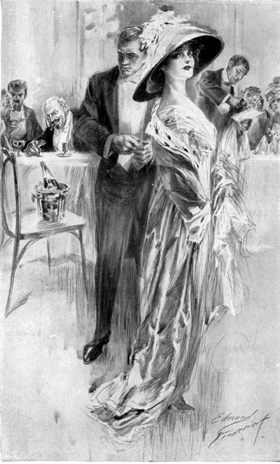 "With his English self-control and horror of a scene, he followed his wife to the door."
