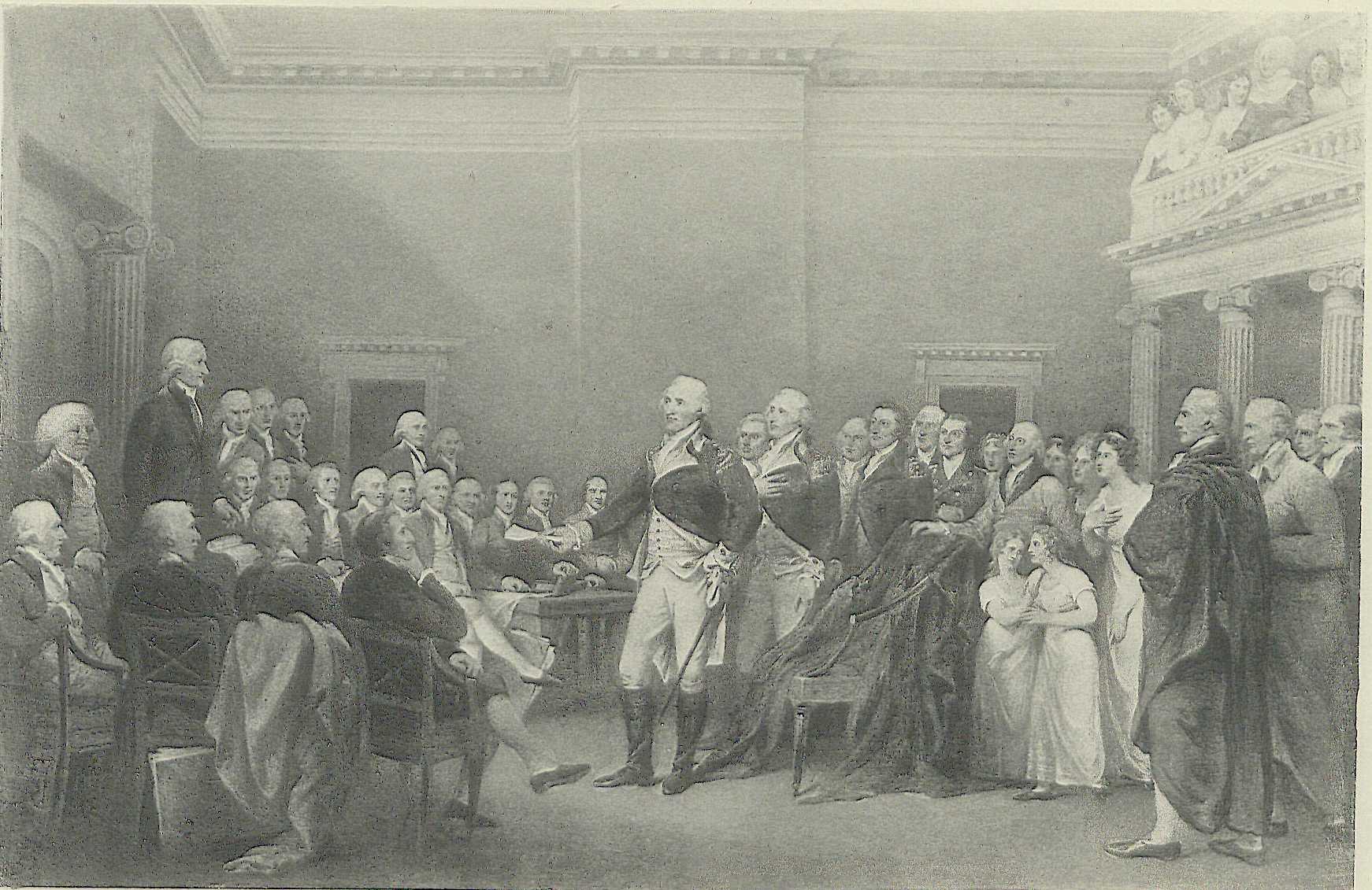 WASHINGTON RESIGNING HIS COMMISSION AT ANNAPOLIS