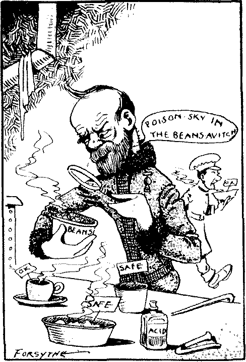 The court chemist analyzes the Czar's breakfast.