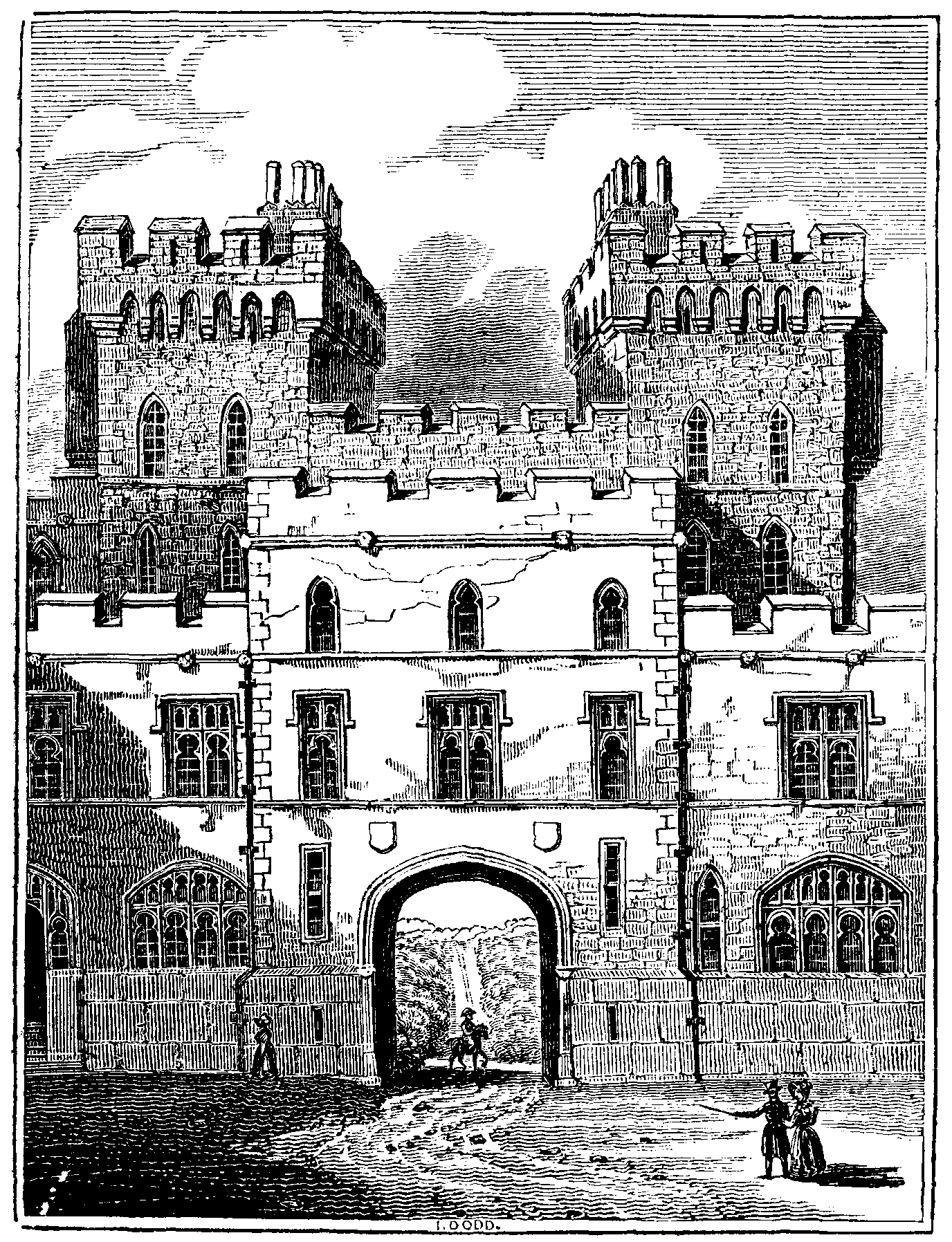 GEORGE THE FOURTH'S GATEWAY, FROM THE INTERIOR OF THE QUADRANGLE.