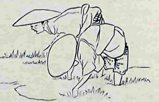 Transplanting Rice. [Native Drawing.]
