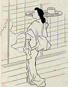 Tea-house Girl waiting. [Native Drawing.]
