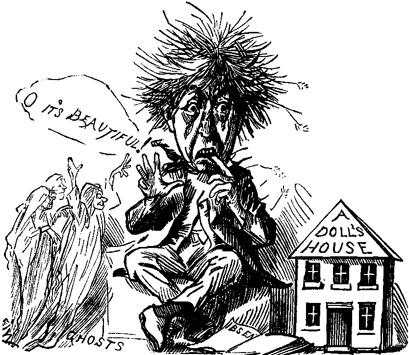 Fancy Picture of Hanwellian Admirer of the Ibsenesque Drama thoroughly enjoying himself.