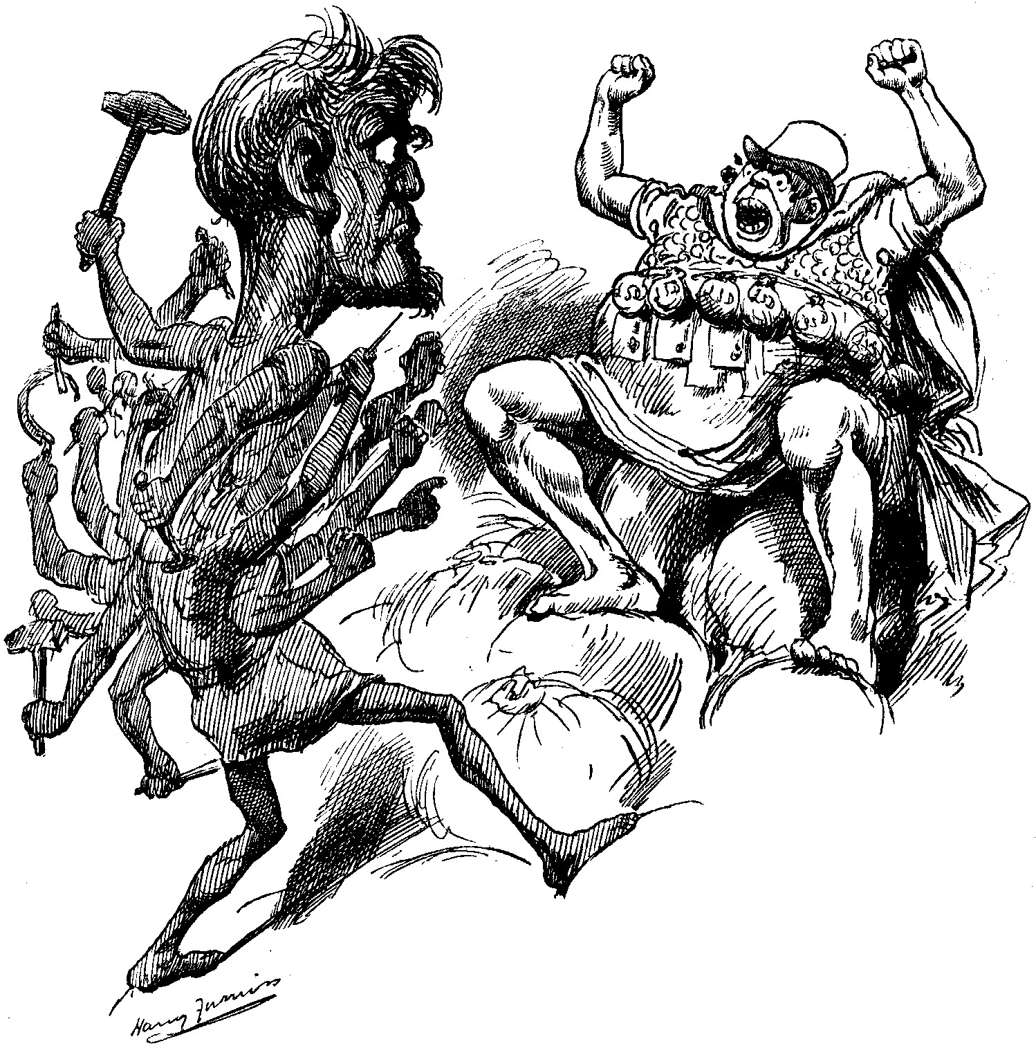 Labor-Briareus and Capital.
