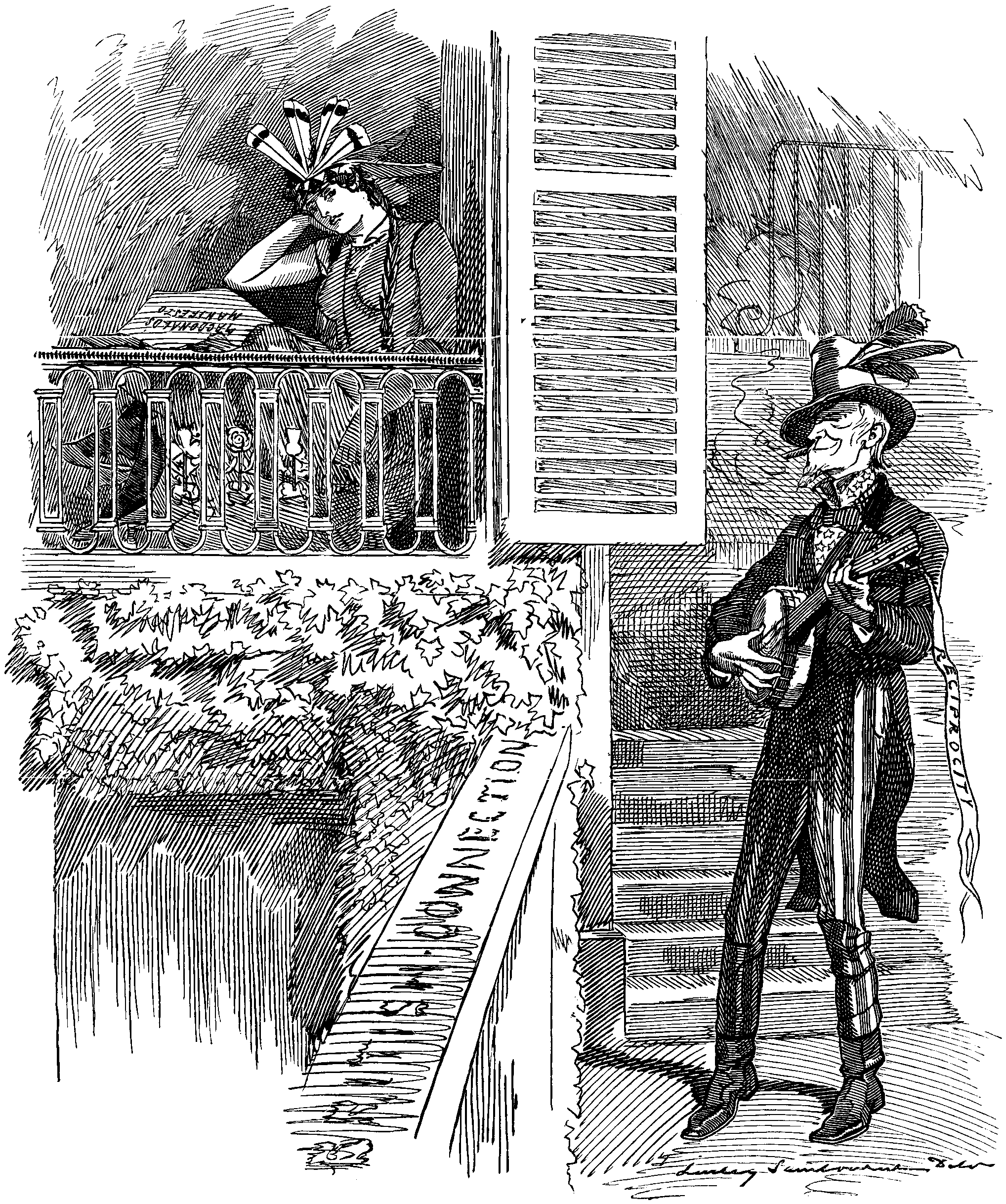 THE SERENADE; OR, OVER THE GARDEN WALL.