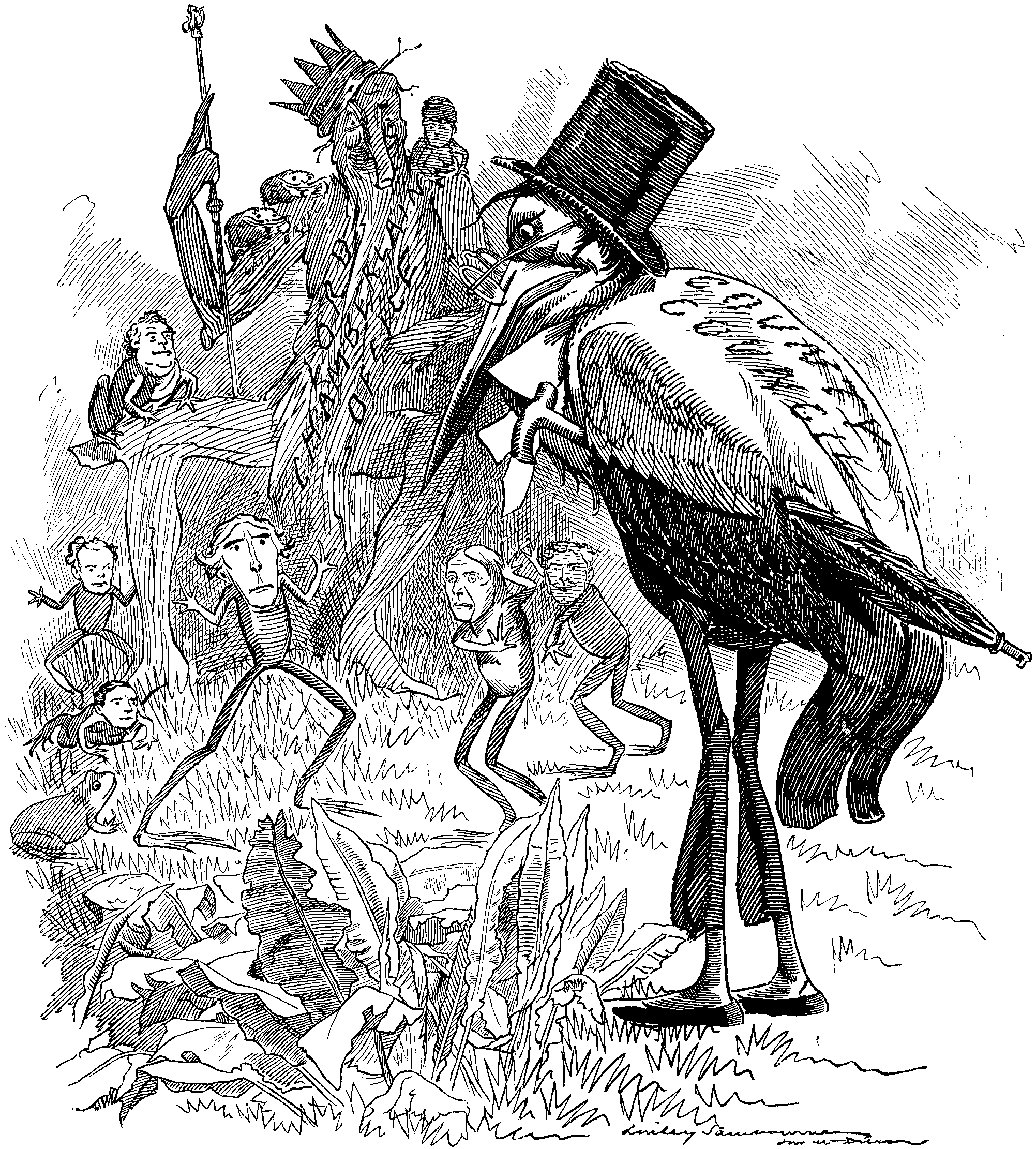KING STORK AND KING LOG.