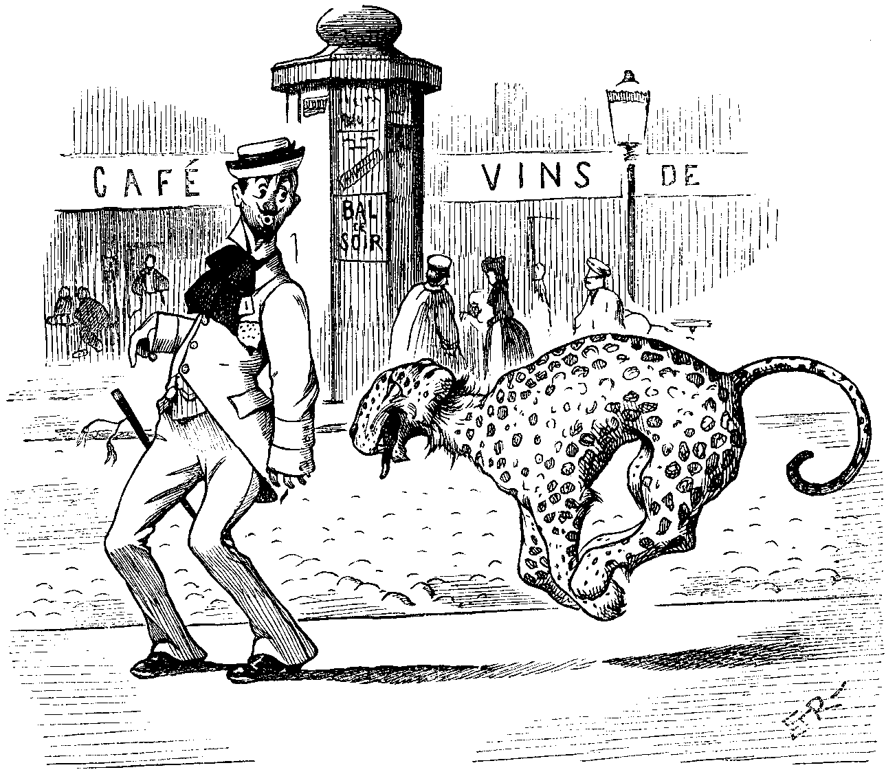 A leopard of the forest had issued from a side-street ...