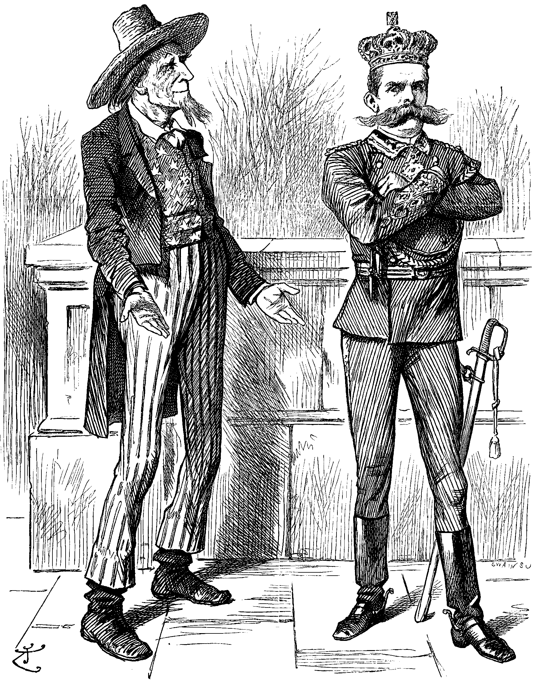 Uncle Sam and King Umberto.