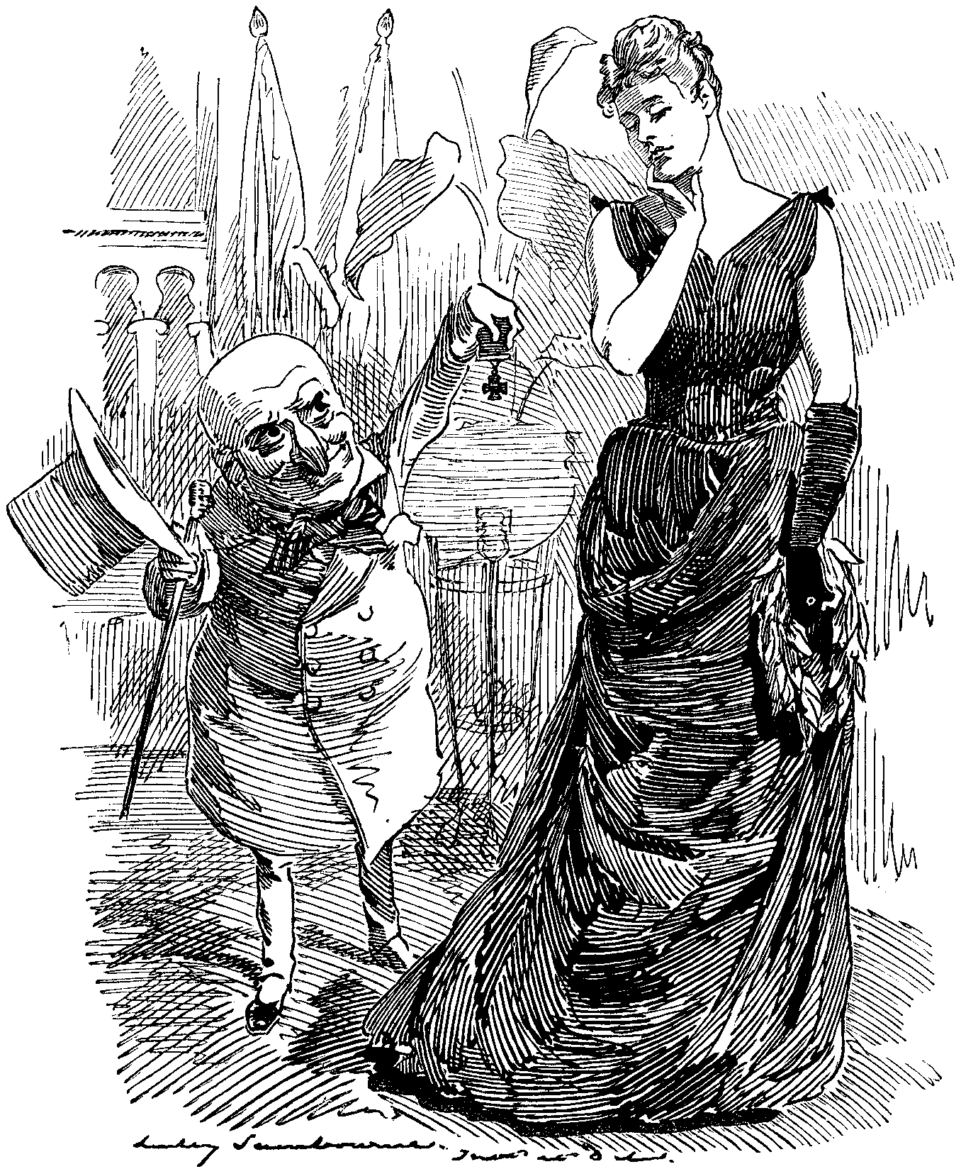 Mr. Punch and Mrs. Grimwood.