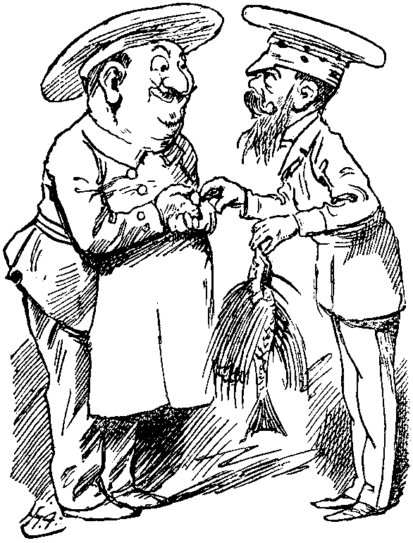 Grandolph confiding to the <i>Chef</i> his secret receipt for cooking a flying-fish.