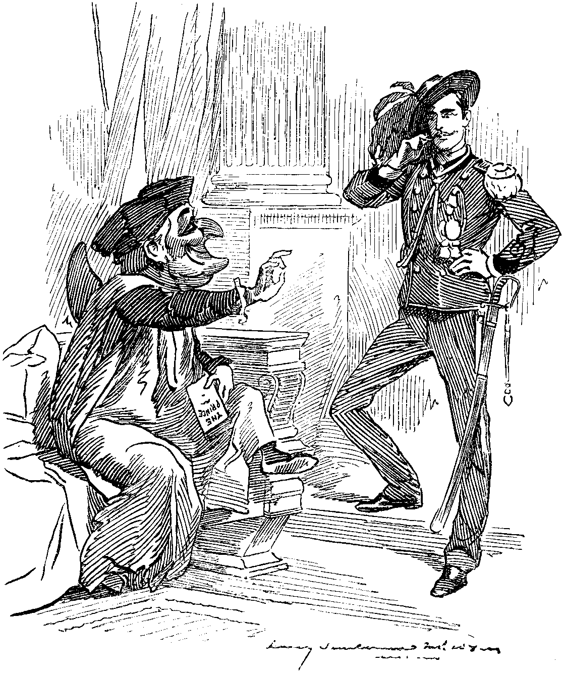 Nicola Puncio Machiavelli and Prince Vittorio Emanuele.