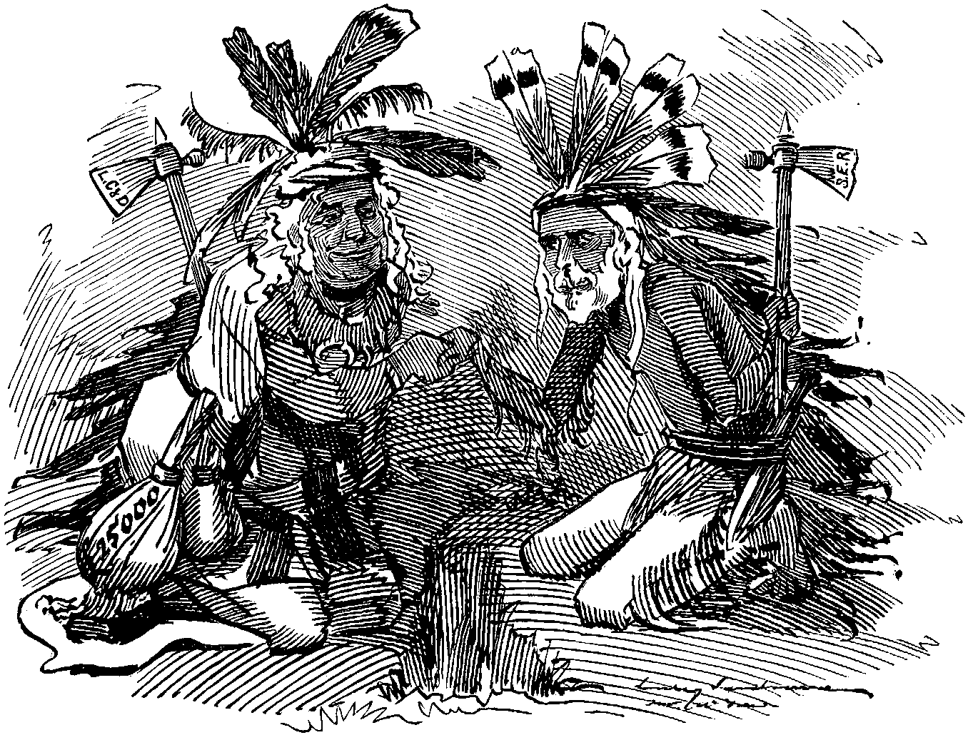 'BURYING THE HATCHET.'