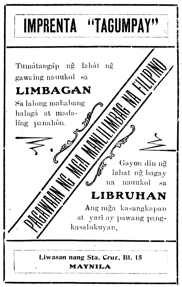 IMPRENTA "TAGUMPAY"