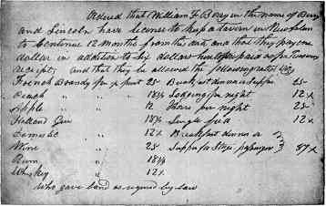 FACSIMILE OF A TAVERN LICENSE ISSUED TO BERRY AND LINCOLN MARCH 6, 1833, BY THE COUNTY COMMISSIONERS' COURT OF SANGAMON COUNTY.