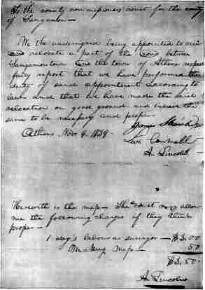 REPORT OF A ROAD SURVEY BY LINCOLN—HITHERTO UNPUBLISHED.