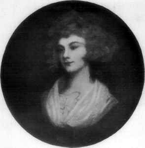 THE PARSON'S DAUGHTER. FROM A PAINTING BY GEORGE ROMNEY IN THE NATIONAL GALLERY, LONDON.