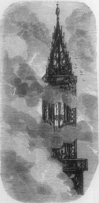 STRASBURG CATHEDRAL IN FLAMES.