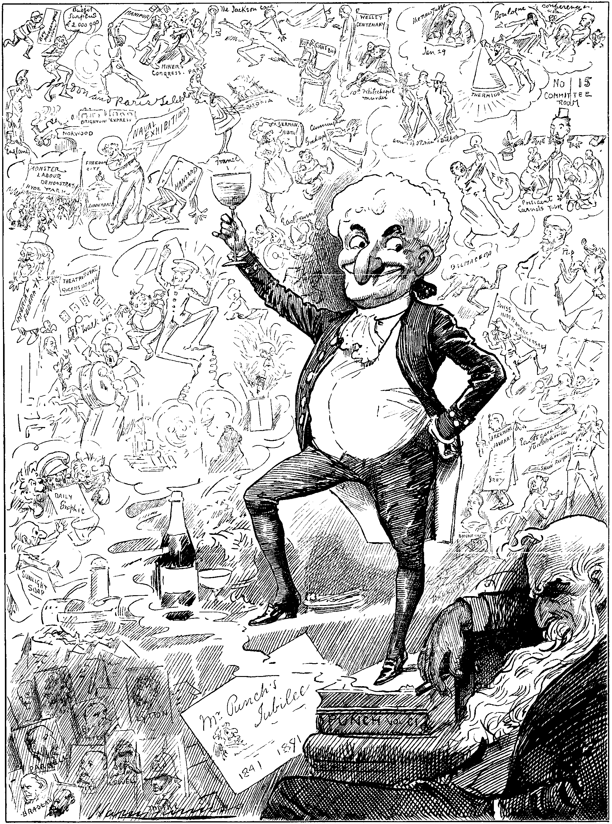 MR. PUNCH DRINKS TO THE OLD YEAR!