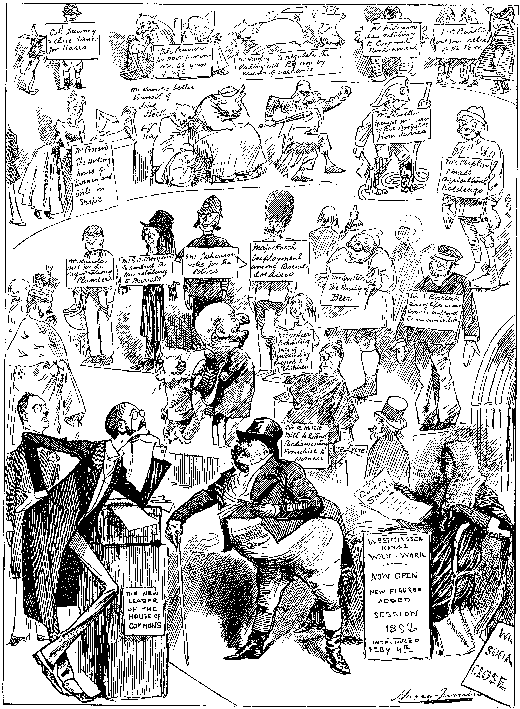 THE WESTMINSTER WAXWORK SHOW FOR THE SESSION 1892.