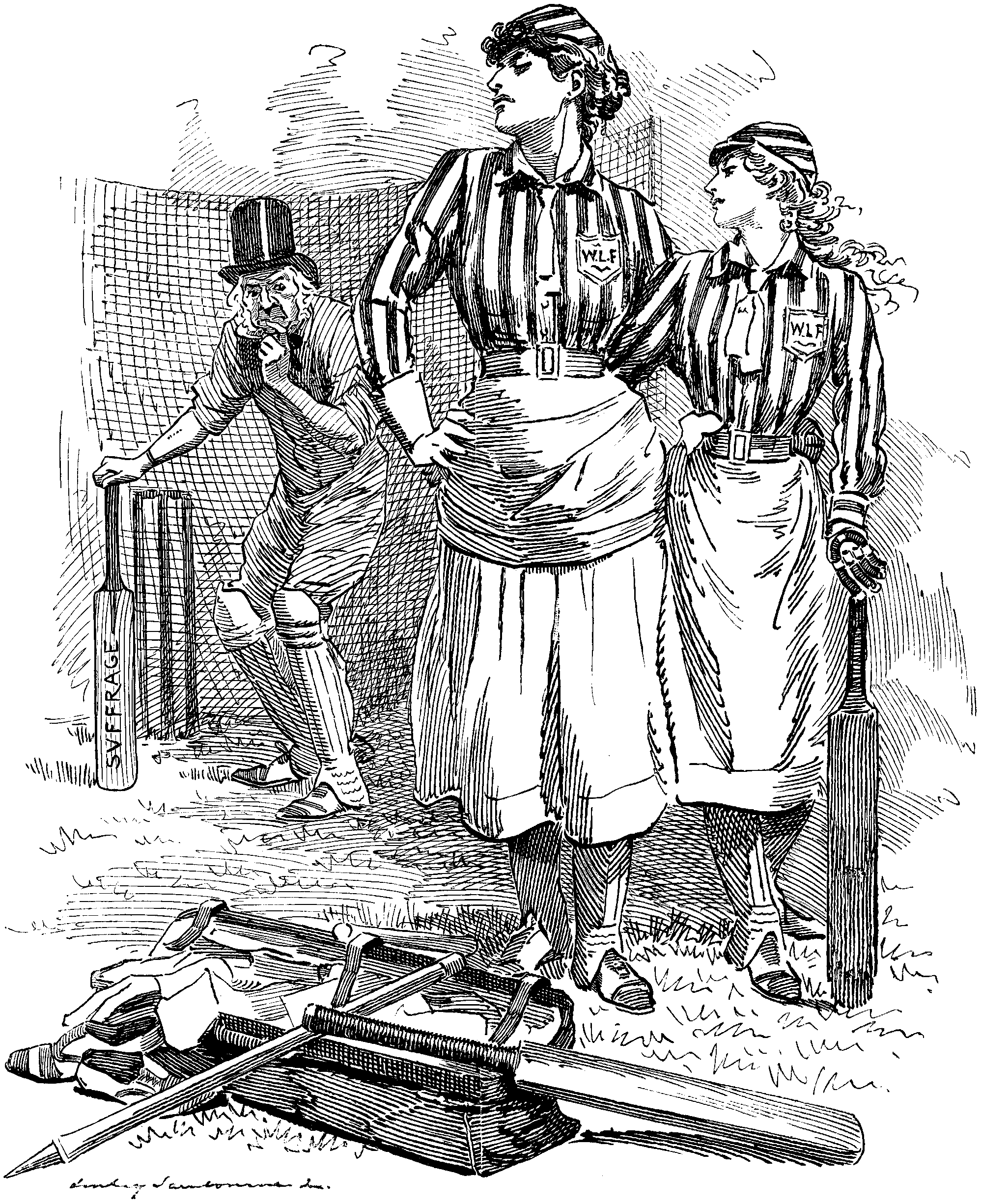 THE POLITICAL LADY-CRICKETERS.