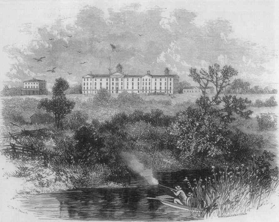 DISTANT VIEW OF LANDSCAPE, SHOWING MILITARY INSTITUTE AT CHESTER.