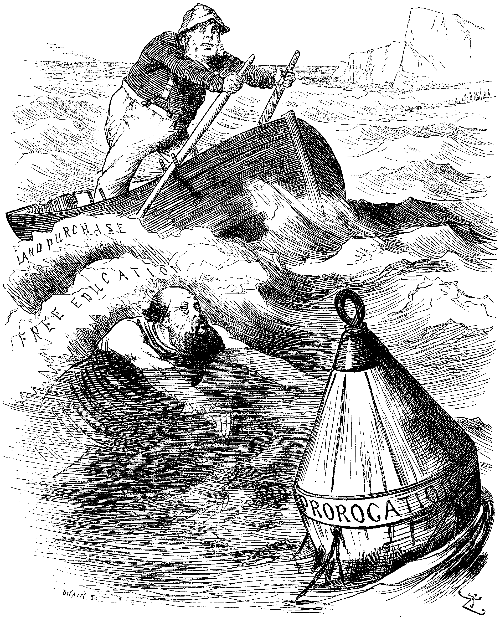 'A LONG DISTANCE SWIM.'