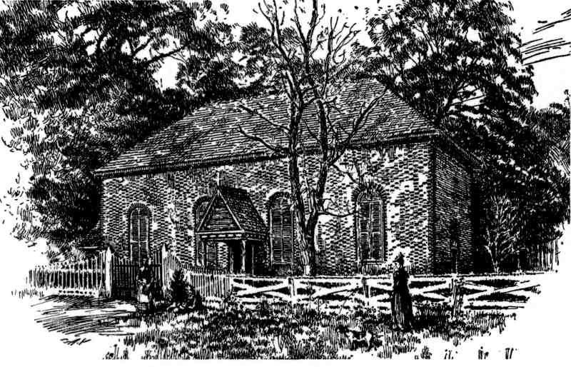 OLD WHITE CHAPEL, LANCASTER COUNTY, VIRGINIA, WHERE WASHINGTON AND HIS MOTHER ATTENDED SERVICE