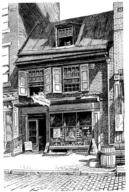 NUMBER 239 ARCH STREET, PHILADELPHIA—THE HOUSE IN WHICH THE FIRST "STARS AND STRIPES" WAS MADE