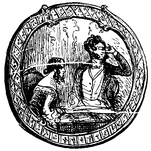 A couple at the opera, in an O-shaped frame.