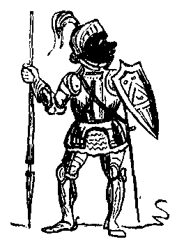 A black man in armor.
