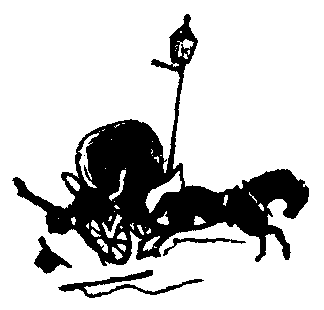 A man tumbles from a carriage.