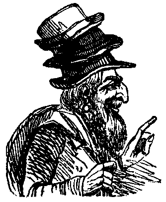 A man wearing three hats.