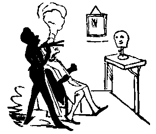 A man gets his hair styled.