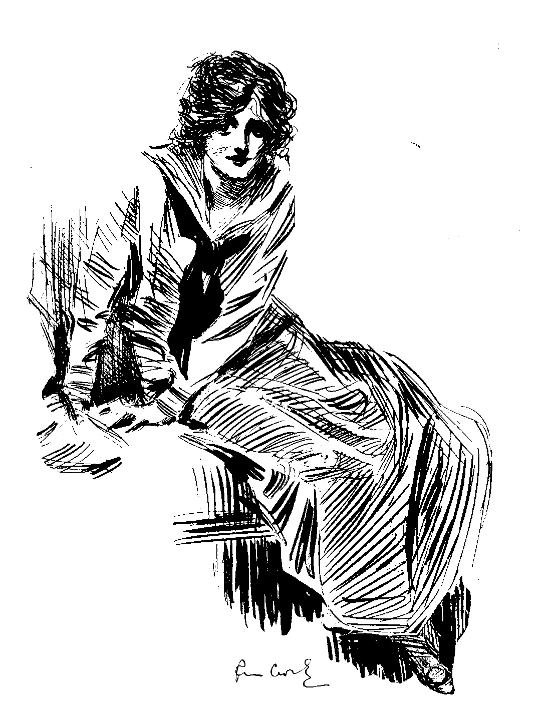 At sight of him she flashed to her feet.