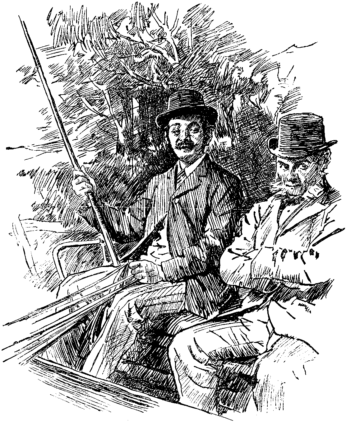 'Endeavours to assume a knowing and horsey expression.'