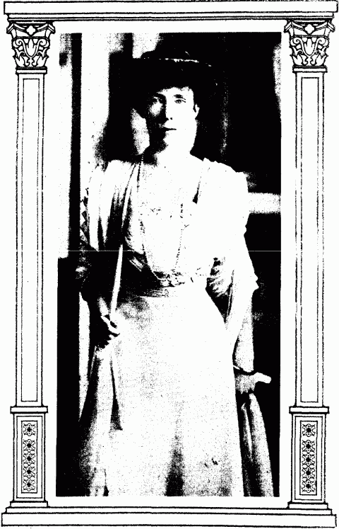 H.M. QUEEN ELIZABETH—Queen of the Belgians. Though Born a Bavarian
Duchess, She Has Equaled Her Husband in Devotion to Belgium—(Photo
from Bain News Service.)