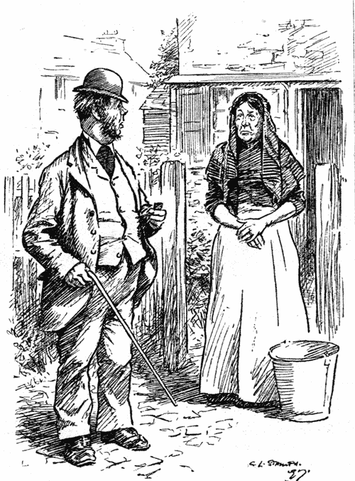 ''OW'S YOUR SON GETTIN' ON IN THE ARMY, MRS. PODDISH?'