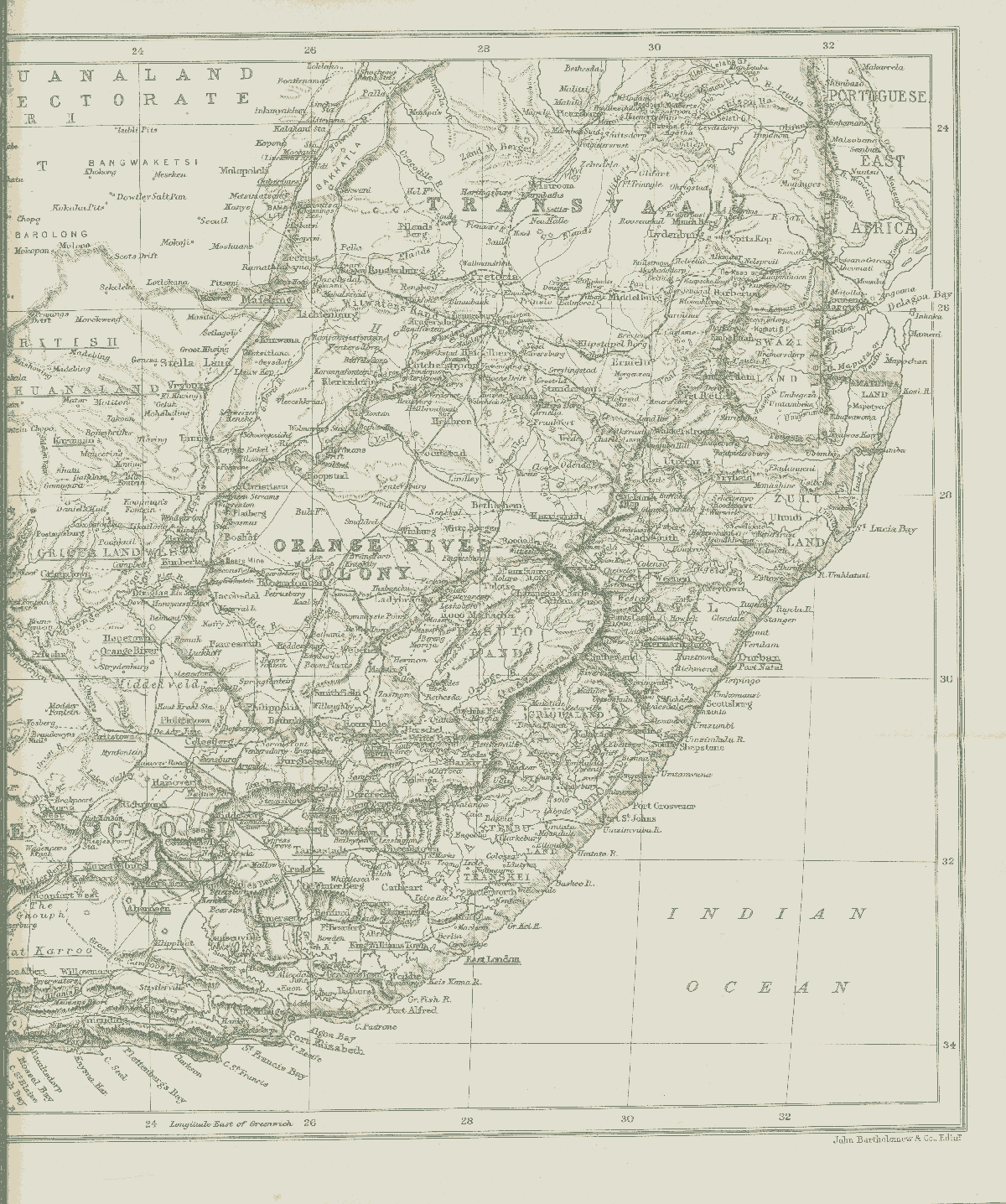 General Map of South Africa