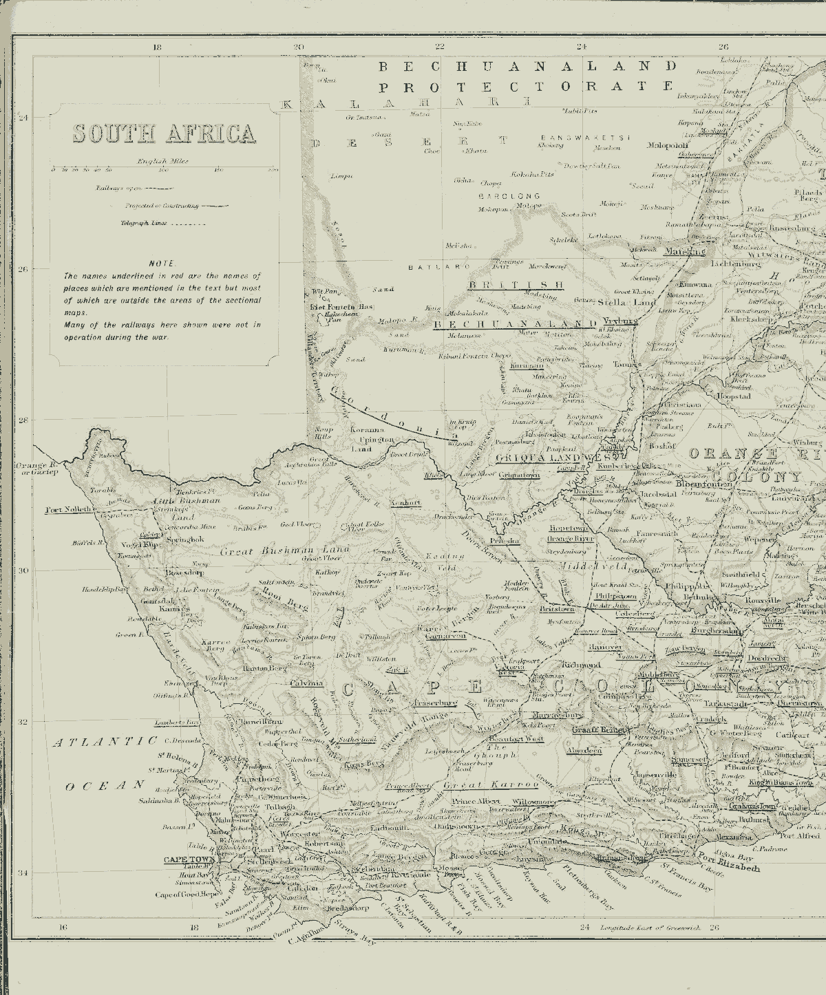 General Map of South Africa