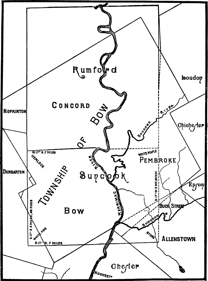 Township of Bow, NH, and vicinity.