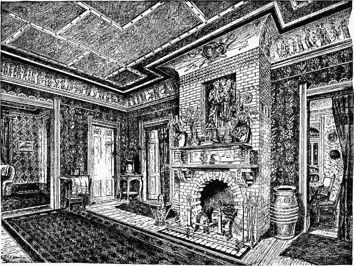 AN INTERIOR IN THE HON. THOMAS STRAHAN'S RESIDENCE.