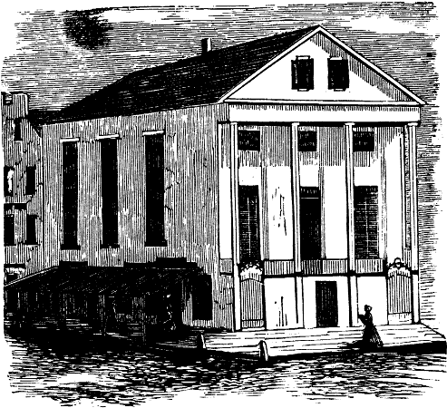 OLD FIRST UNIVERSALIST CHURCH,
Which stood on site of the Boston and Maine Railroad Station.