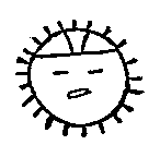 Sun with rays. Moqui pictograph