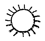 Sun with rays. Moqui pictograph