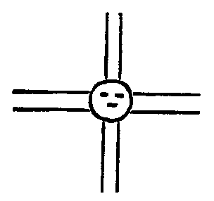 Sun with rays. Moqui pictograph