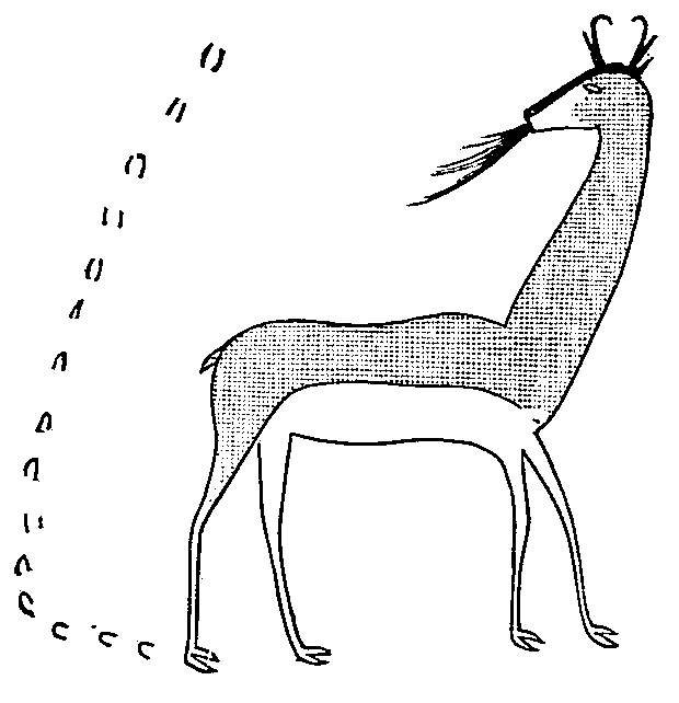 Voice. Antelope. Cheyenne drawing